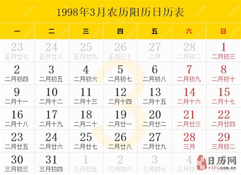 1998年12月22日|1998年日历表,1998年农历表（阴历阳历节日对照表）